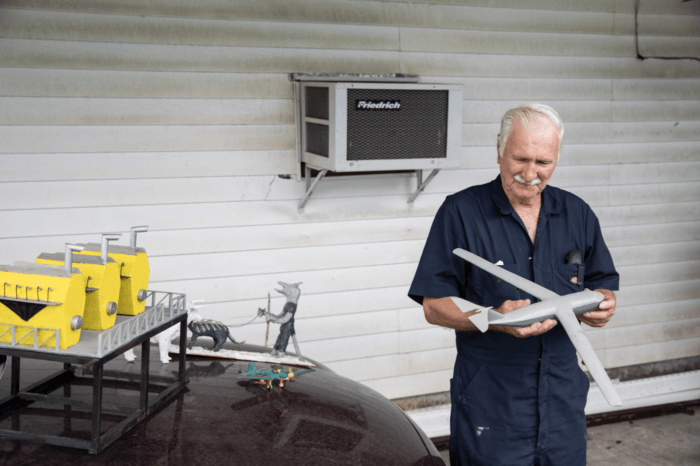 Pieces of Roy’s model airplane collection he was able to salvage.