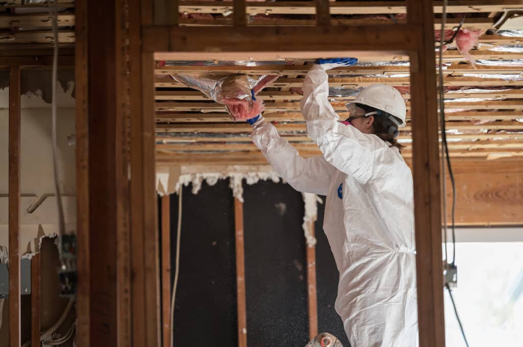mucking and gutting a home